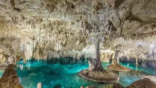 Su nombre, 'Sac Actún' deriva de la lengua maya y su significado es Cueva Blanca