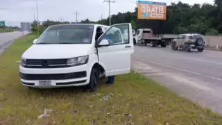 La Guardia Nacional se hizo presente en el lugar, acordonando la zona del accidente vial