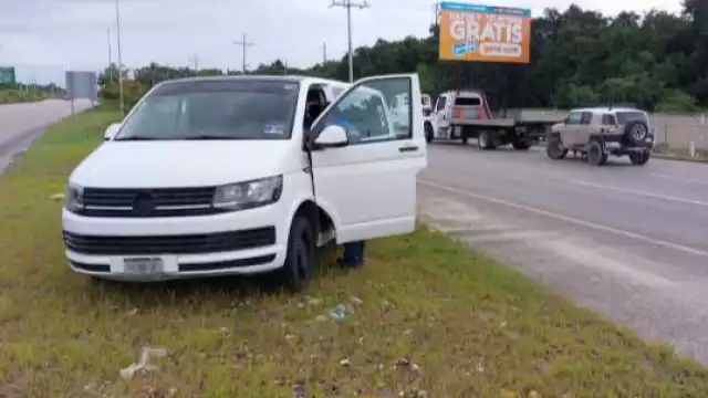 La Guardia Nacional se hizo presente en el lugar, acordonando la zona del accidente vial