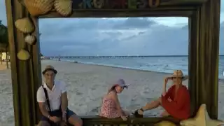 La guapa conductora visitó Yucatán el fin de semana con su familia, donde aprovechó para tomarse unas fotos