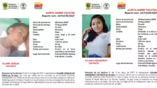 La Fiscalía del Estado pone a disposición los números 9999303288 y 9999303250 para reportar cualquier información sobre el paradero de las hermanas Chi Pinto