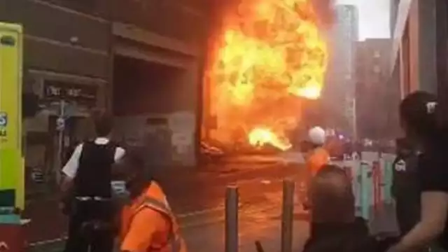 La mañana de este lunes se reportó un fuerte incendio cerca de la estación de tren Elephant and Castle, en Londres