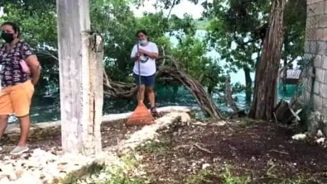 Los habitantes de Xul-Ha, señalaron que varias construcciones habían invadido parte de la Zona Federal