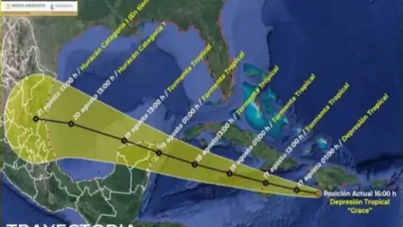 'Grace' se convertiría en huracán antes de tocar tierra en Quintana Roo