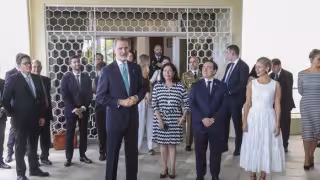 El Rey Felipe de España visitó Brasil con una comitiva española este domingo 1 de enero