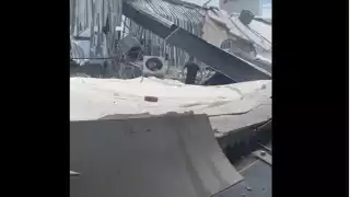 Un gimnasio colapsó en Manzanillo, Colima