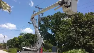 Apagón en Sabancuy deja cientos de hogares sin luz este viernes