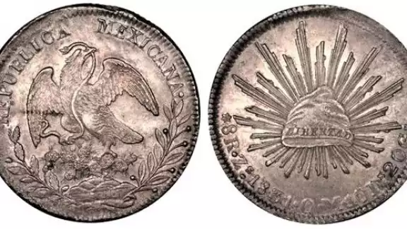 La moneda de 8 reales se fabricaba con plata pura extraída de las minas de Zacatecas La moneda de 8 reales se fabricaba con plata pura extraída de las minas de Zacatecas