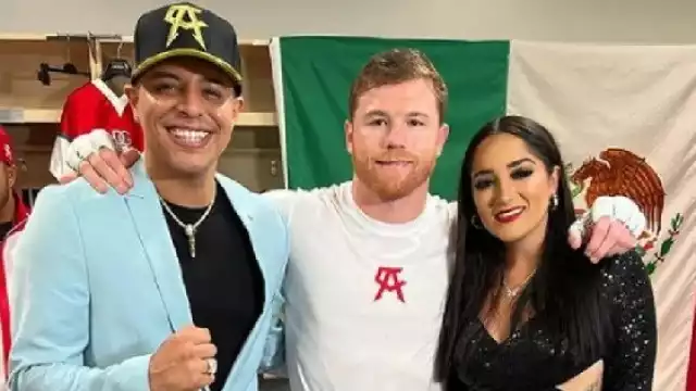 El vocalista de Grupo Firme contó que no terminó muy bien en la fiesta del boxeador mexicano