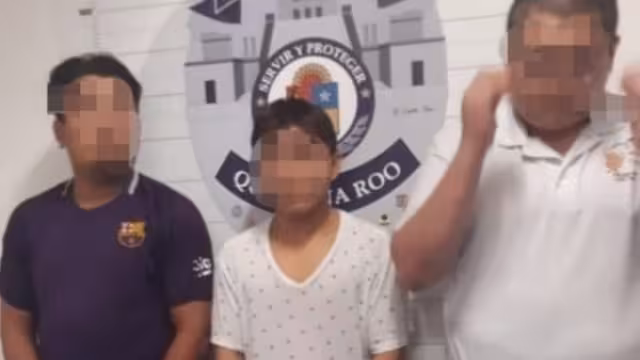 Elementos de la Policía Quintana Roo Benito Juárez, lograron la detención de Pablo "N", Fernando "N" y Edgar "N"
