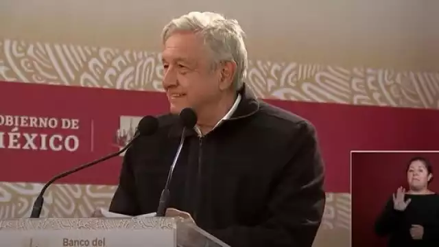 AMLO inaugra un Banco del Bienestar. Foto: Captura