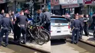 En un video se registró la captura del presunto responsable del tiroteo en el metro de NY. Foto: Captura de pantalla