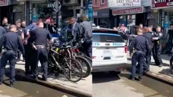 En un video se registró la captura del presunto responsable del tiroteo en el metro de NY. Foto: Captura de pantalla En un video se registró la captura del presunto responsable del tiroteo en el metro de NY. Foto: Captura de pantalla