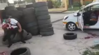 Tres taxistas fueron atacados a balazos desde un auto