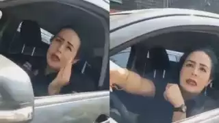 "Lady FGR” mujer choca contra repartidor de agua y lo amenazaba con llamar a refuerzos