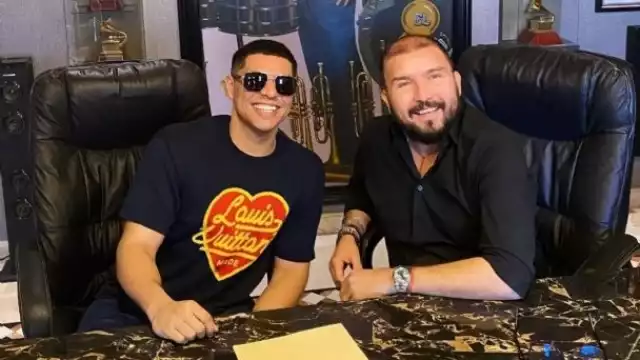 Eduin Caz y Poncho Lizárraga se reunieron para concretar la colaboración. Foto: Instagram @elrecodooficial