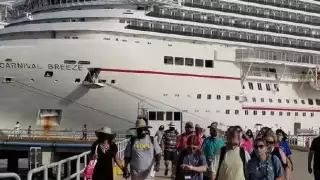 La terminal de Puerta Maya recibió al crucero “Mardi Gras” y al “Carnival Breeze”