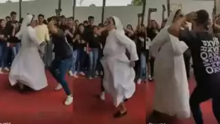 Monja realiza baile atrevido