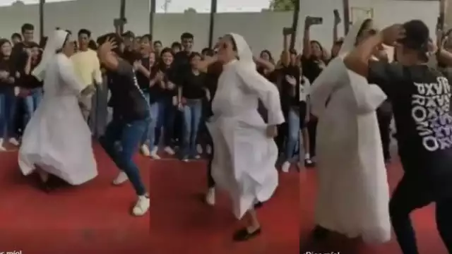 Monja realiza baile atrevido