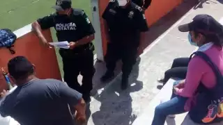 Autoridades invitaron a los asistentes a retirarse del evento deportivo