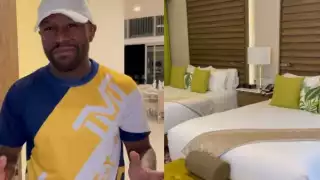 Floyd Mayweather Jr presume su estancia en Cancún: VIDEO