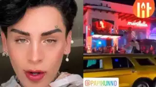 Kunno se divierte en la Zona Hotelera de Cancún sin usar cubrebocas