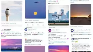 Los aeropuertos del mundo se sumaron al trend de BTS. Foto: Captura de pantalla