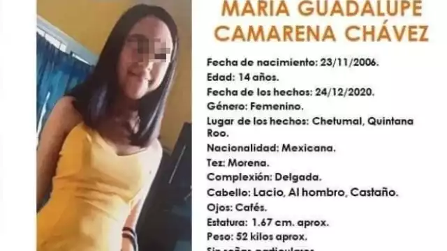 La menor desapareció el pasado 24 de diciembre en Chetumal