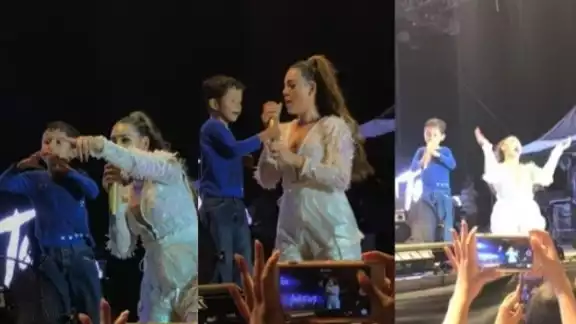 Danna Paola ayudó al niño a encontrar a su mamá. Foto: Captura de pantalla Danna Paola ayudó al niño a encontrar a su mamá. Foto: Captura de pantalla