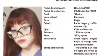 En caso de tener información que permita dar con ella, puede comunicarse a los números 800-00-26-237, 999-930-32-88, y 999-930-32-50