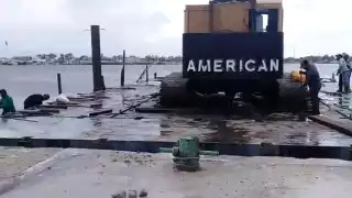 Aunque el Puerto de Yucalpetén se mantiene cerrado, los trabajos al interior continúan. Foto: Julio Jiménez Mendoza