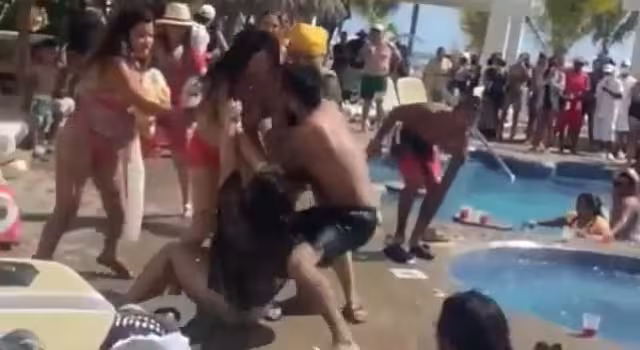 Una discusión termino en una pelea campal entre varios huéspedes del Hotel Riu de Mazatlán