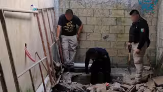 Tras el cateo, el personal de la FGE reportó el hallazgo de los cuerpos