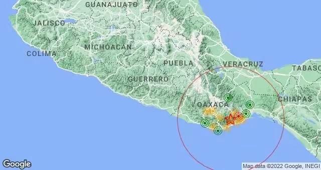 El sismo se registró en las costas de Oaxaca. Foto: Sasmex