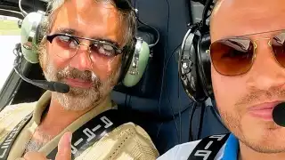 Alejandro Fernández inició su visita con un vuelo por Mérida. Foto: Instagram