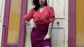 Mon Laferte, en su última producción fotográfica en Valparaíso, Chile