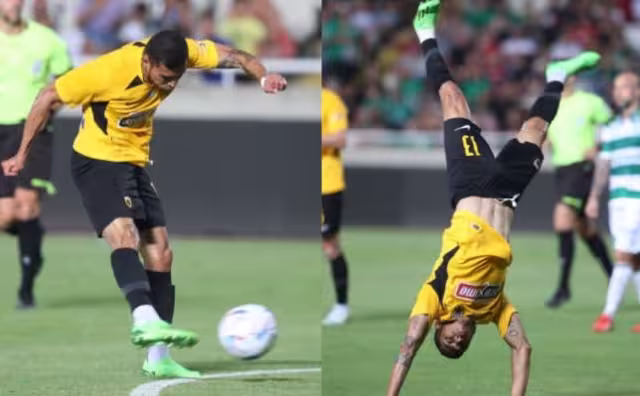 Orbelín Pineda debutó con el AEK de Atenas este viernes