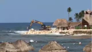 No es la primera vez que se realizan obras irregulares en donde dañan el lecho marino en Puerto Aventuras