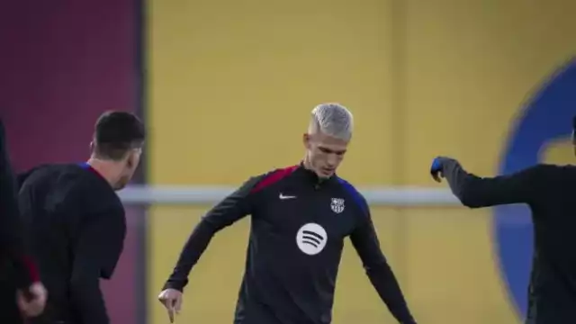 Dani Olmos en pleno entrenamiento