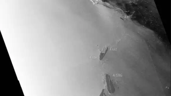 El iceberg A-68A, considerado uno de los más grandes de toda la historia El iceberg A-68A, considerado uno de los más grandes de toda la historia