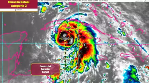 "Rafael" se encuentra en dirección al Golfo de México "Rafael" se encuentra en dirección al Golfo de México