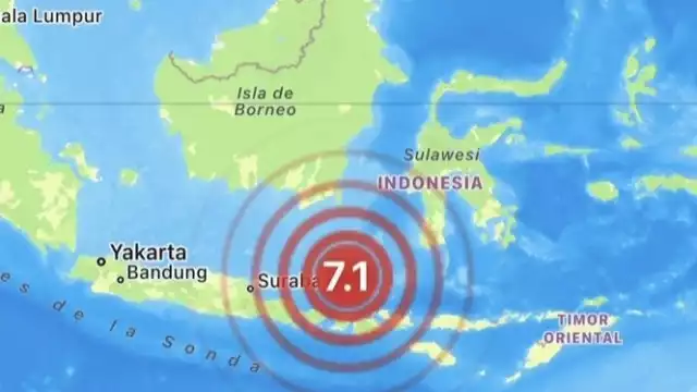 El terremoto fue sentido en varias zonas de Indonesia