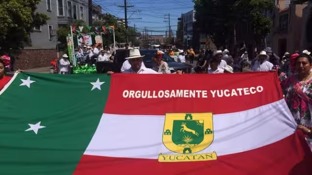 Las estrellas representan algunos municipios de Yucatán.

