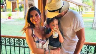 La actriz compartió una foto con su familia desde la Hacienda Xcanatún