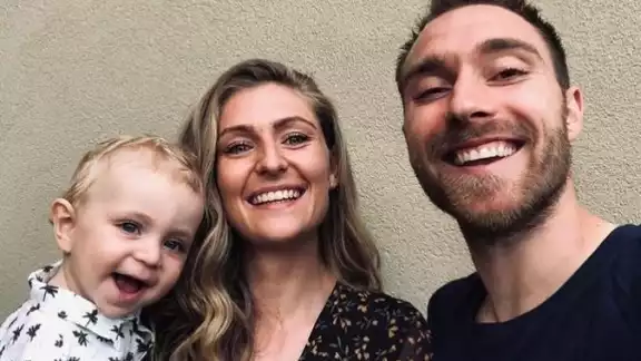 Christian Eriksen y Sabrina Kvist Christian Eriksen y Sabrina Kvist