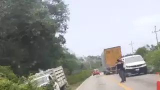 El accidente tuvo lugar en el kilómetro 156 +300 de la carretera José María Morelos
