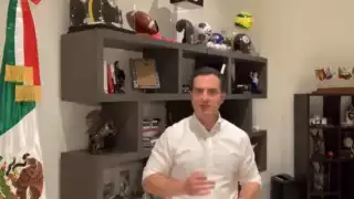 El candidato a la gubernatura del PRI Adrián de la Garza asegura estar arriba en las encuestas