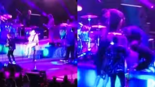 Carlos Santana fue auxiliado de inmediato por su staff. Foto: Especial