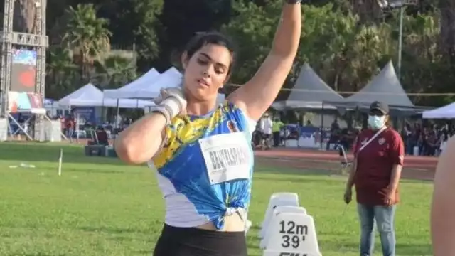 Verónica Beutelspacher, realizó un lanzamiento de 12.52 metros para quedarse con la medalla de bronce