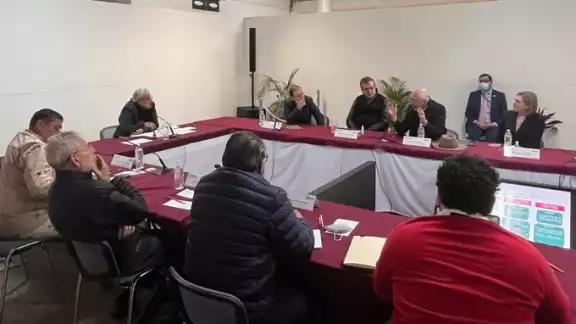 Durante su visita, el presidente estuvo acompañado de los secretarios Marcelo Ebrard, Luis Cresencio Sandoval y Jorge Arganis. Foto: Twitter @lopezobrador_ Durante su visita, el presidente estuvo acompañado de los secretarios Marcelo Ebrard, Luis Cresencio Sandoval y Jorge Arganis. Foto: Twitter @lopezobrador_